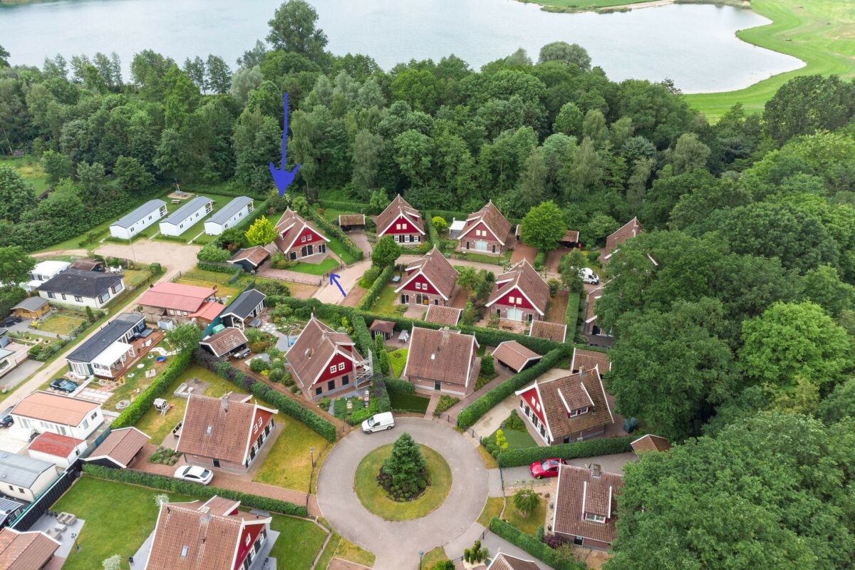 Luchtfoto van de vakantiewoningen